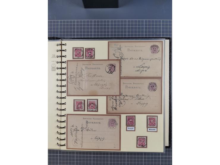 1875/45, umfangreiche Sammlung mit einigen hundert Briefen, Karten und Ganzsachen sowie einigen Briefstücken und losen Marken