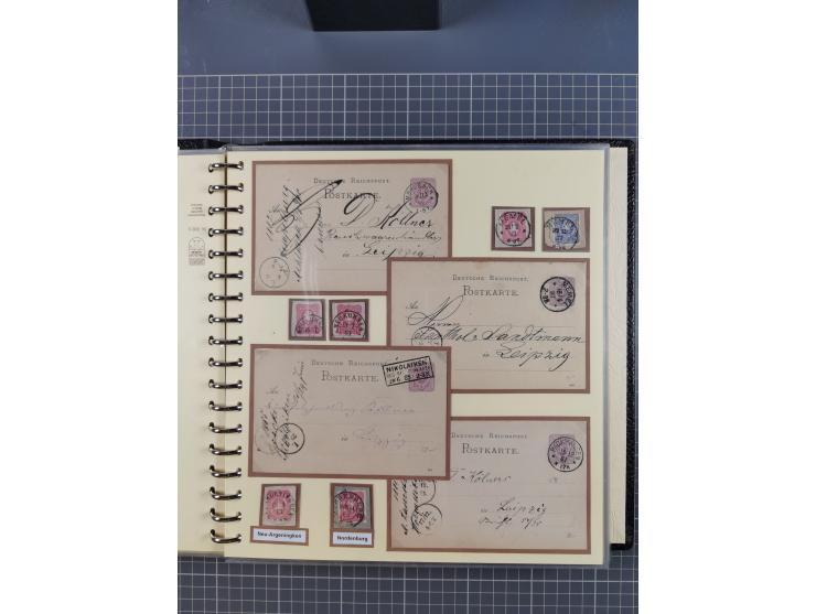 1875/45, umfangreiche Sammlung mit einigen hundert Briefen, Karten und Ganzsachen sowie einigen Briefstücken und losen Marken