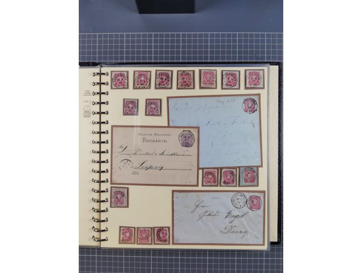 1875/45, umfangreiche Sammlung mit einigen hundert Briefen, Karten und Ganzsachen sowie einigen Briefstücken und losen Marken