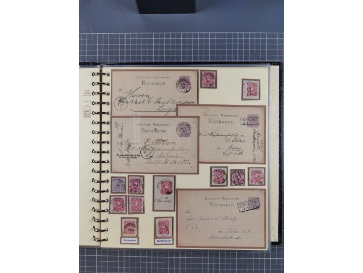 1875/45, umfangreiche Sammlung mit einigen hundert Briefen, Karten und Ganzsachen sowie einigen Briefstücken und losen Marken