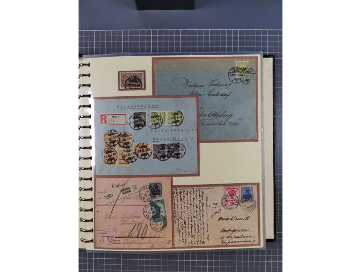 1875/45, umfangreiche Sammlung mit einigen hundert Briefen, Karten und Ganzsachen sowie einigen Briefstücken und losen Marken