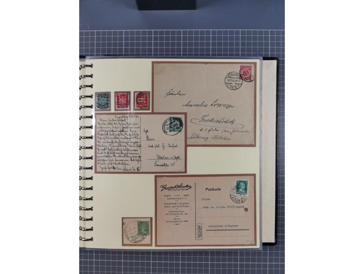 1875/45, umfangreiche Sammlung mit einigen hundert Briefen, Karten und Ganzsachen sowie einigen Briefstücken und losen Marken