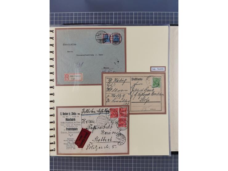 1875/45, umfangreiche Sammlung mit einigen hundert Briefen, Karten und Ganzsachen sowie einigen Briefstücken und losen Marken