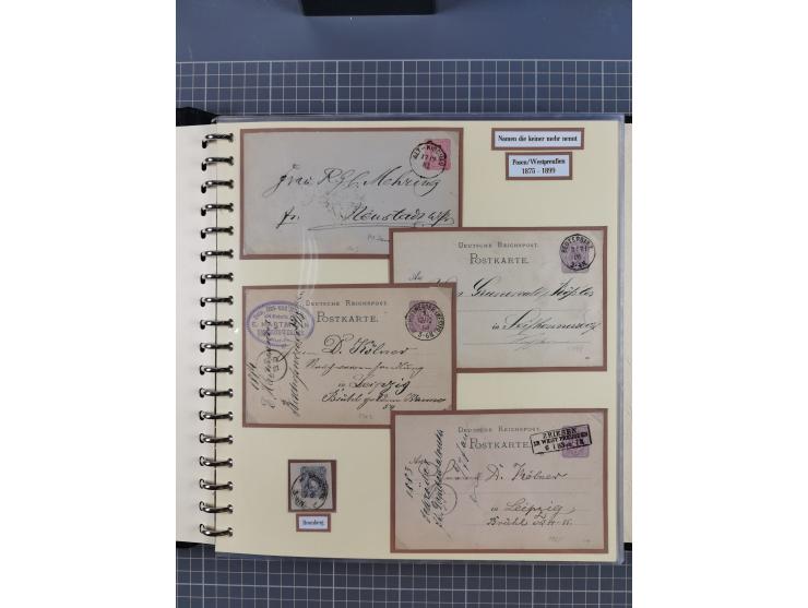 1875/45, umfangreiche Sammlung mit einigen hundert Briefen, Karten und Ganzsachen sowie einigen Briefstücken und losen Marken