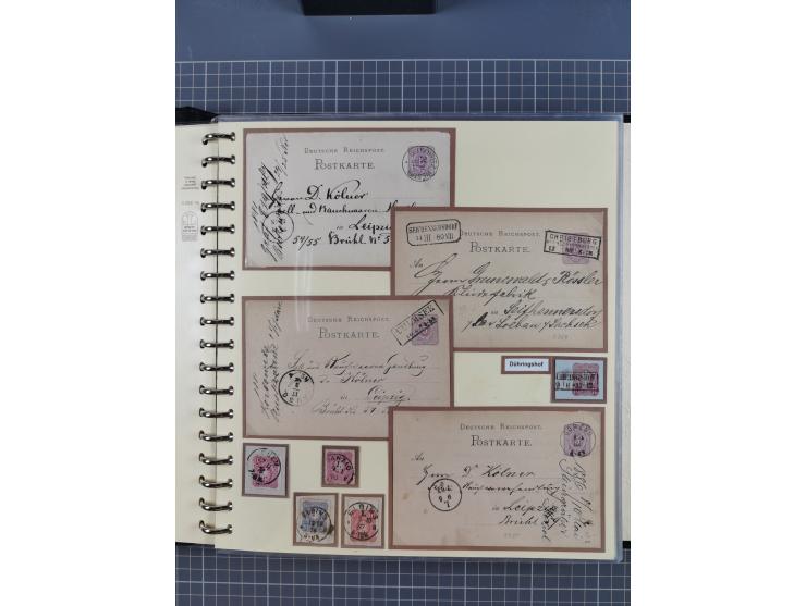 1875/45, umfangreiche Sammlung mit einigen hundert Briefen, Karten und Ganzsachen sowie einigen Briefstücken und losen Marken