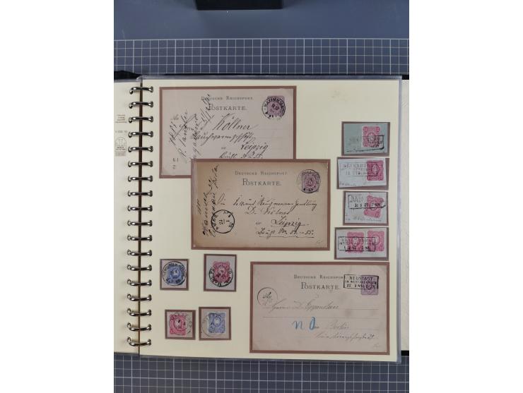 1875/45, umfangreiche Sammlung mit einigen hundert Briefen, Karten und Ganzsachen sowie einigen Briefstücken und losen Marken