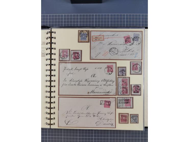 1875/45, umfangreiche Sammlung mit einigen hundert Briefen, Karten und Ganzsachen sowie einigen Briefstücken und losen Marken