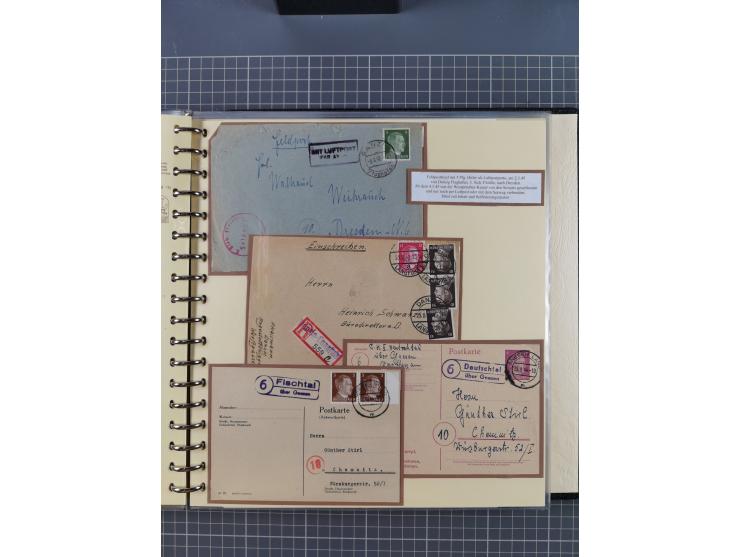 1875/45, umfangreiche Sammlung mit einigen hundert Briefen, Karten und Ganzsachen sowie einigen Briefstücken und losen Marken