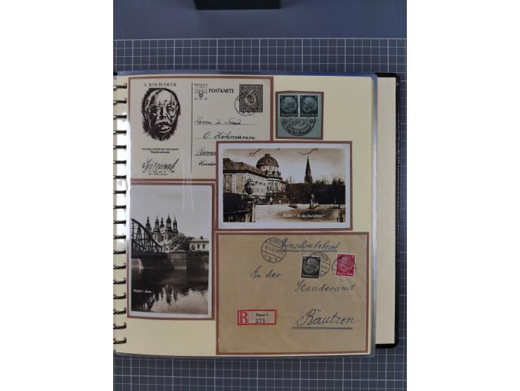 1875/45, umfangreiche Sammlung mit einigen hundert Briefen, Karten und Ganzsachen sowie einigen Briefstücken und losen Marken