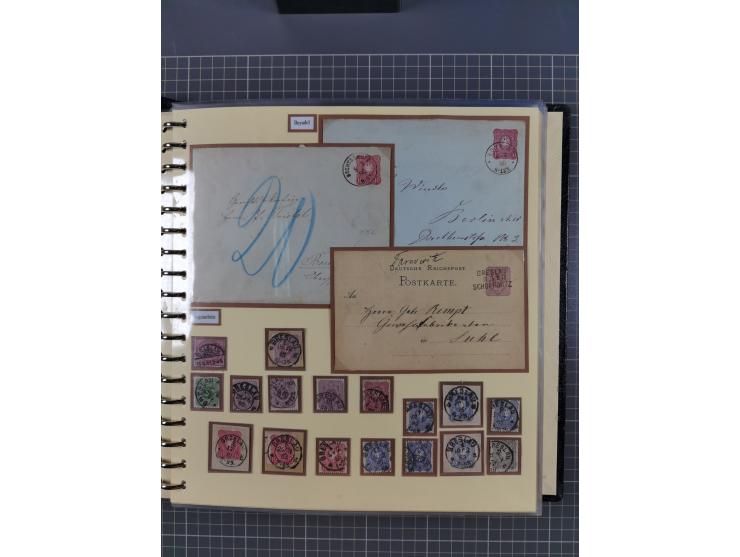 1875/45, umfangreiche Sammlung mit einigen hundert Briefen, Karten und Ganzsachen sowie einigen Briefstücken und losen Marken