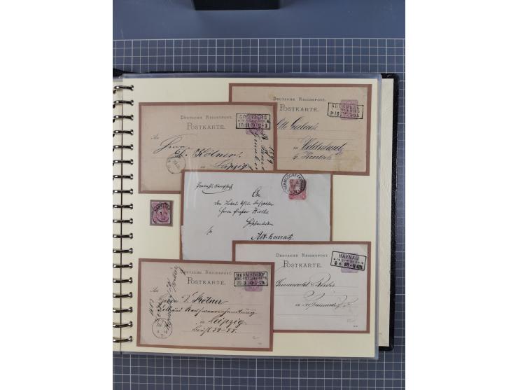 1875/45, umfangreiche Sammlung mit einigen hundert Briefen, Karten und Ganzsachen sowie einigen Briefstücken und losen Marken