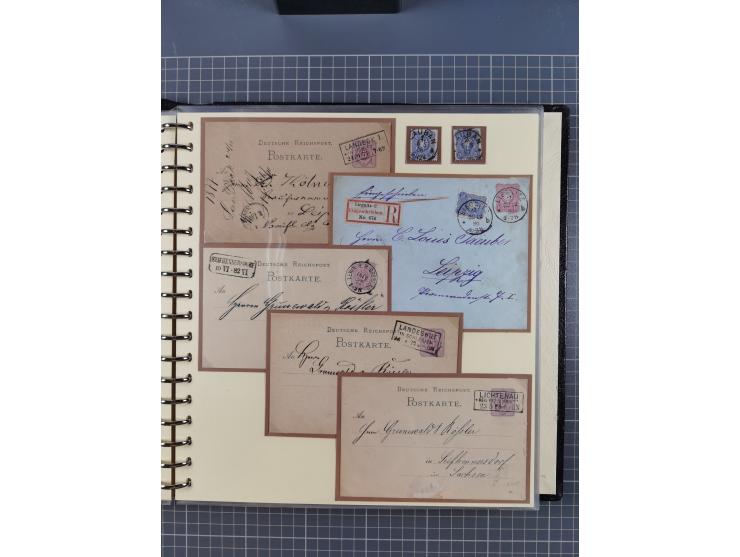 1875/45, umfangreiche Sammlung mit einigen hundert Briefen, Karten und Ganzsachen sowie einigen Briefstücken und losen Marken