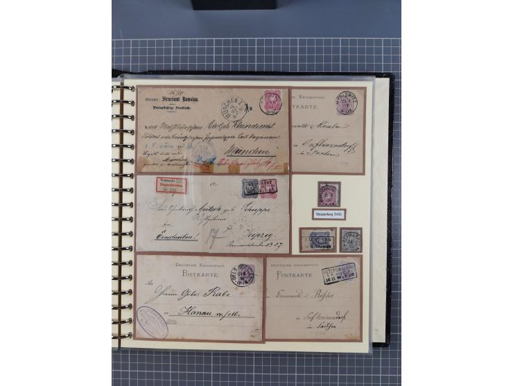 1875/45, umfangreiche Sammlung mit einigen hundert Briefen, Karten und Ganzsachen sowie einigen Briefstücken und losen Marken