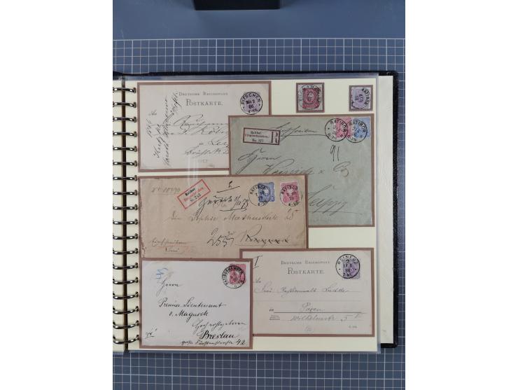 1875/45, umfangreiche Sammlung mit einigen hundert Briefen, Karten und Ganzsachen sowie einigen Briefstücken und losen Marken