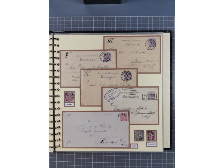 1875/45, umfangreiche Sammlung mit einigen hundert Briefen, Karten und Ganzsachen sowie einigen Briefstücken und losen Marken