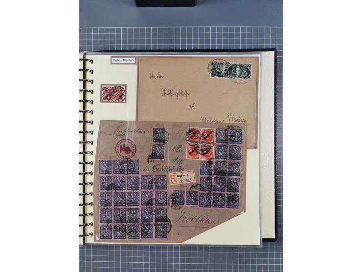 1875/45, umfangreiche Sammlung mit einigen hundert Briefen, Karten und Ganzsachen sowie einigen Briefstücken und losen Marken