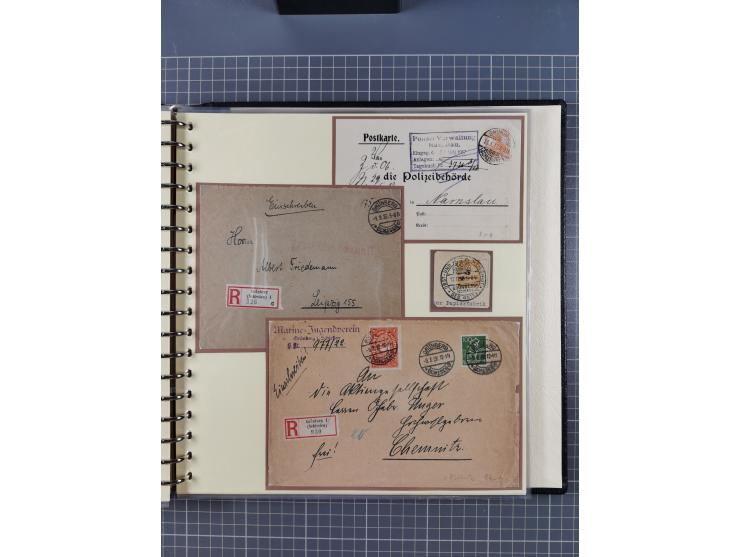 1875/45, umfangreiche Sammlung mit einigen hundert Briefen, Karten und Ganzsachen sowie einigen Briefstücken und losen Marken