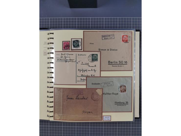 1875/45, umfangreiche Sammlung mit einigen hundert Briefen, Karten und Ganzsachen sowie einigen Briefstücken und losen Marken