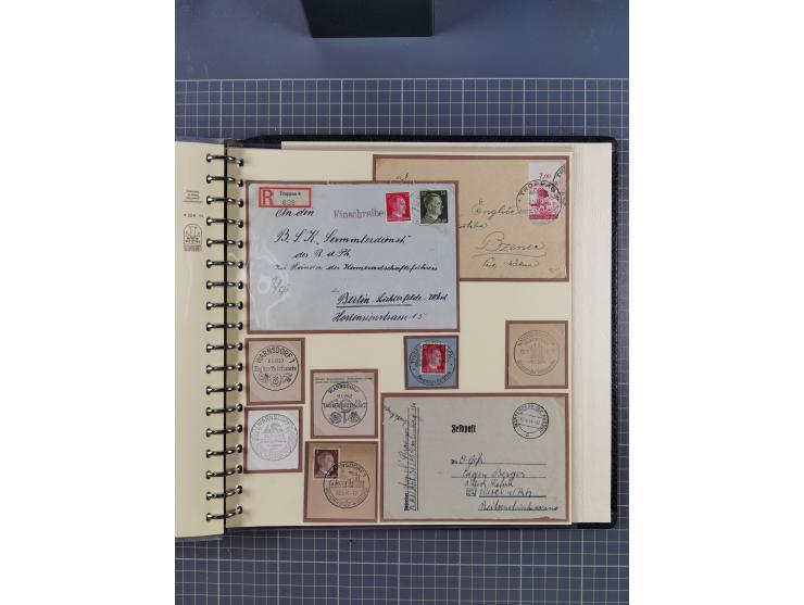 1875/45, umfangreiche Sammlung mit einigen hundert Briefen, Karten und Ganzsachen sowie einigen Briefstücken und losen Marken