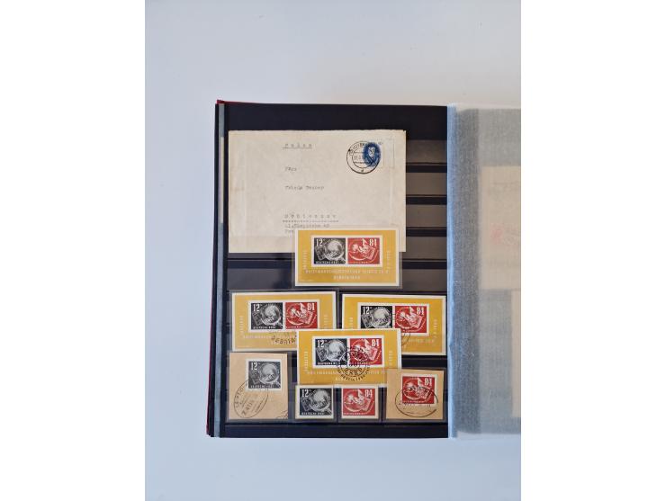 1949/90, umfangreiche gestempelte und zusätzlich postfrisch/ungebrauchte Sammlung mit einigen Doubletten und sehr vielen Brie