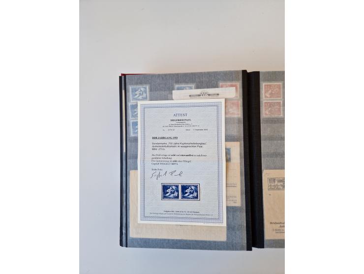 1949/90, umfangreiche gestempelte und zusätzlich postfrisch/ungebrauchte Sammlung mit einigen Doubletten und sehr vielen Brie