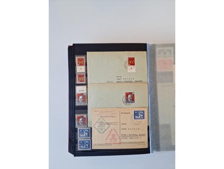 1949/90, umfangreiche gestempelte und zusätzlich postfrisch/ungebrauchte Sammlung mit einigen Doubletten und sehr vielen Brie