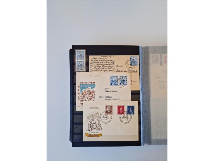1949/90, umfangreiche gestempelte und zusätzlich postfrisch/ungebrauchte Sammlung mit einigen Doubletten und sehr vielen Brie