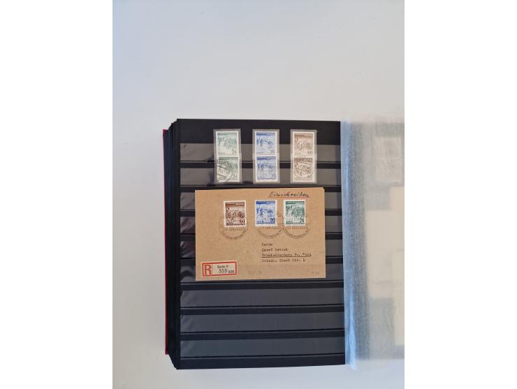 1949/90, umfangreiche gestempelte und zusätzlich postfrisch/ungebrauchte Sammlung mit einigen Doubletten und sehr vielen Brie