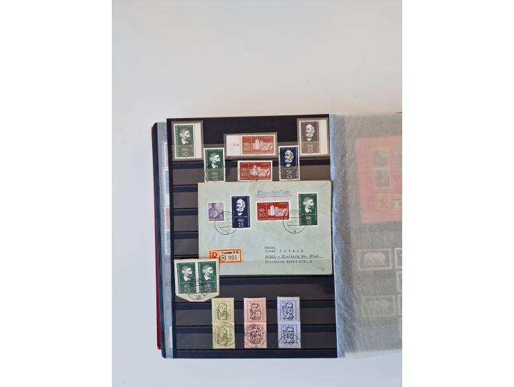 1949/90, umfangreiche gestempelte und zusätzlich postfrisch/ungebrauchte Sammlung mit einigen Doubletten und sehr vielen Brie