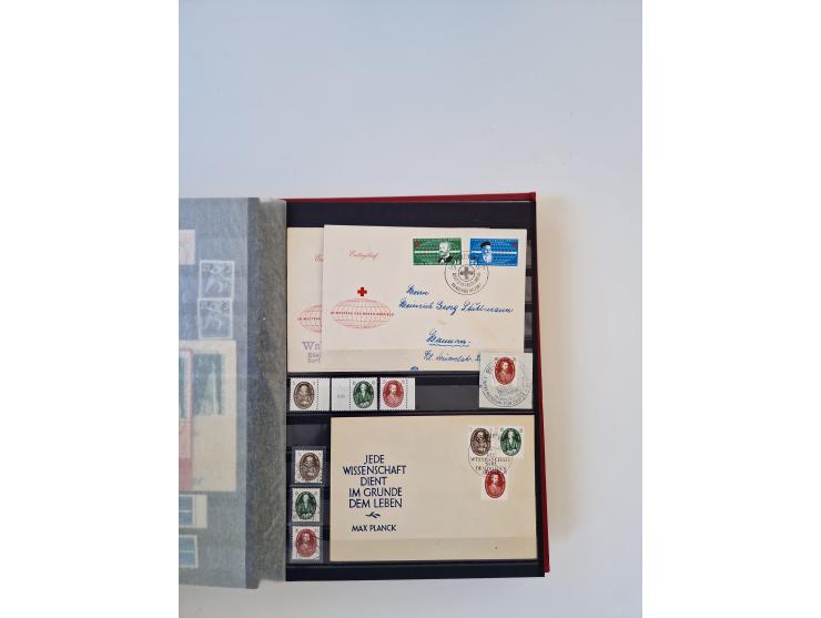 1949/90, umfangreiche gestempelte und zusätzlich postfrisch/ungebrauchte Sammlung mit einigen Doubletten und sehr vielen Brie