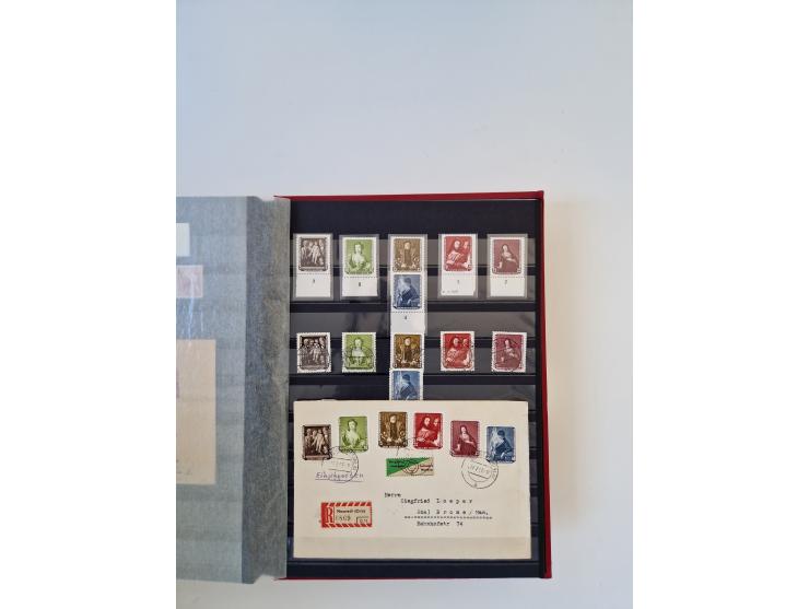 1949/90, umfangreiche gestempelte und zusätzlich postfrisch/ungebrauchte Sammlung mit einigen Doubletten und sehr vielen Brie