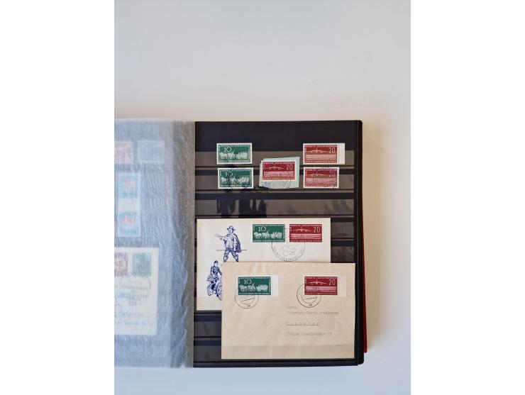 1949/90, umfangreiche gestempelte und zusätzlich postfrisch/ungebrauchte Sammlung mit einigen Doubletten und sehr vielen Brie
