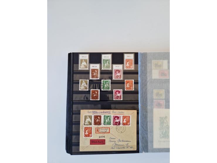 1949/90, umfangreiche gestempelte und zusätzlich postfrisch/ungebrauchte Sammlung mit einigen Doubletten und sehr vielen Brie