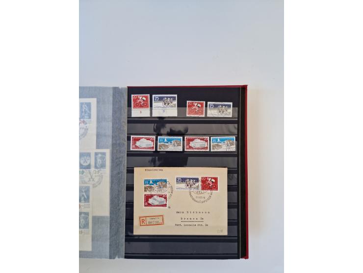 1949/90, umfangreiche gestempelte und zusätzlich postfrisch/ungebrauchte Sammlung mit einigen Doubletten und sehr vielen Brie
