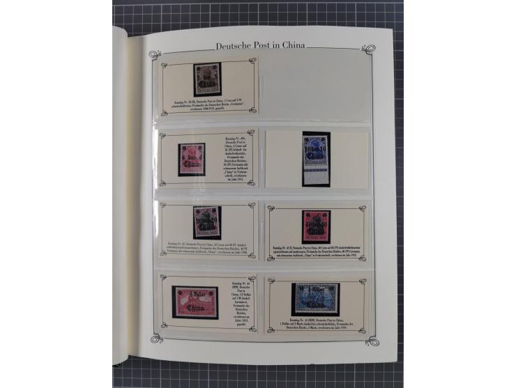 China bis Togo, postfrische Sammlung auf Abo-Karten mit u.a. DP China Mi.-Nr. 25-26I, Marokko Mi.-Nr. 18I/II (KB Jäschke-L. B