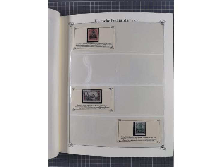 China bis Togo, postfrische Sammlung auf Abo-Karten mit u.a. DP China Mi.-Nr. 25-26I, Marokko Mi.-Nr. 18I/II (KB Jäschke-L. B