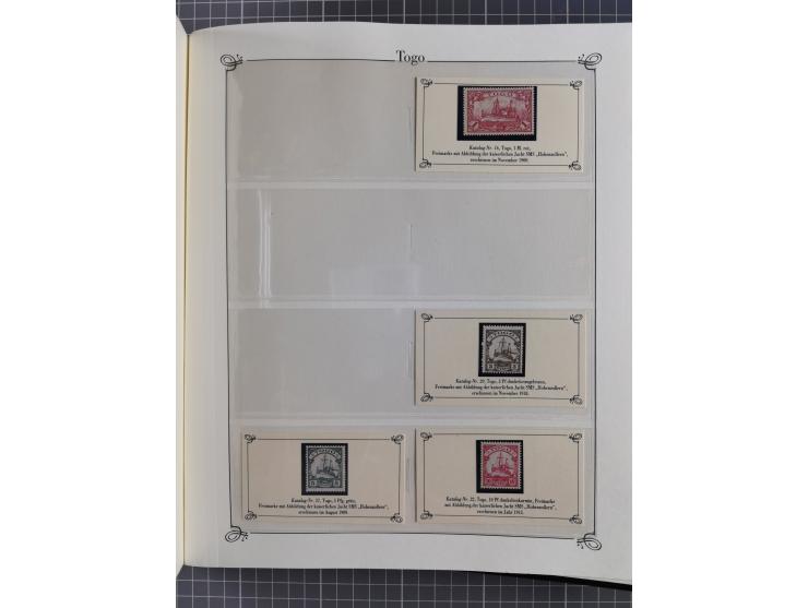 China bis Togo, postfrische Sammlung auf Abo-Karten mit u.a. DP China Mi.-Nr. 25-26I, Marokko Mi.-Nr. 18I/II (KB Jäschke-L. B
