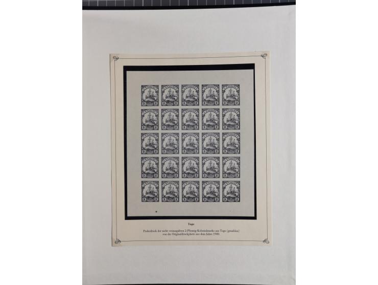 China bis Togo, postfrische Sammlung auf Abo-Karten mit u.a. DP China Mi.-Nr. 25-26I, Marokko Mi.-Nr. 18I/II (KB Jäschke-L. B