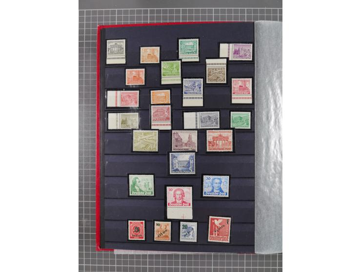 1948/90, in den Hauptnummer kpl. postfrische Sammlung, fast alle besseren Anfangsausgaben inkl. Block 1 sind signiert Schlege