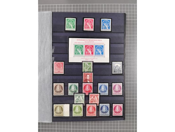 1948/90, in den Hauptnummer kpl. postfrische Sammlung, fast alle besseren Anfangsausgaben inkl. Block 1 sind signiert Schlege