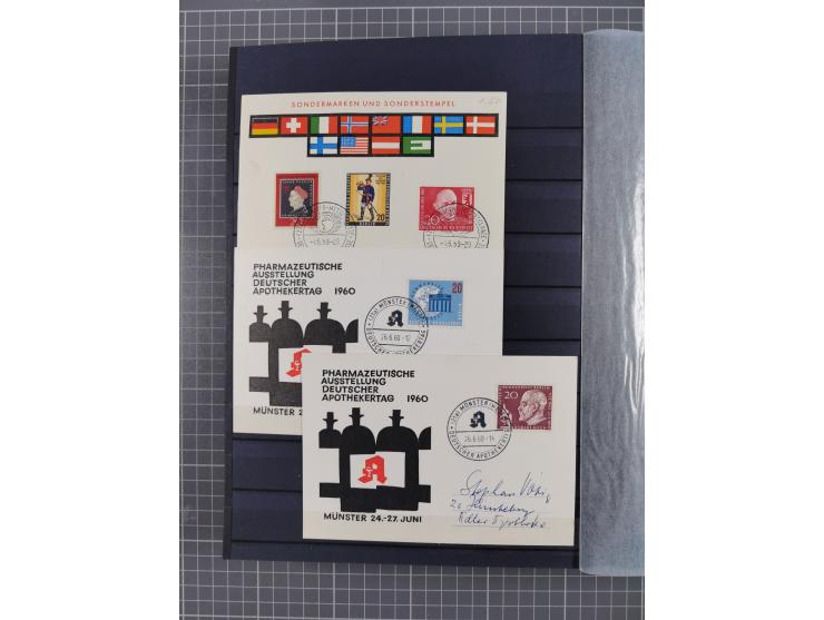 1948/90, in den Hauptnummer kpl. postfrische Sammlung, fast alle besseren Anfangsausgaben inkl. Block 1 sind signiert Schlege