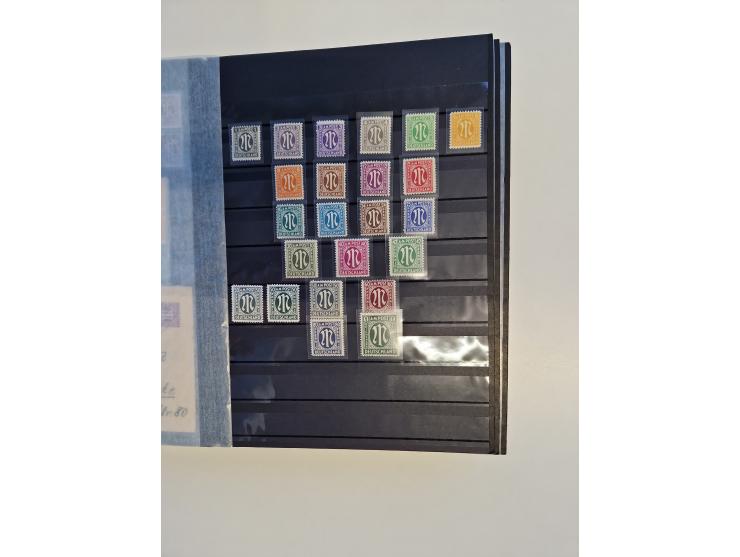 1945/59, postfrische und gestempelte Sammlung ohne SBZ aber mit Saarland mit vielen besseren und kpl. Ausgaben, diversen Brie