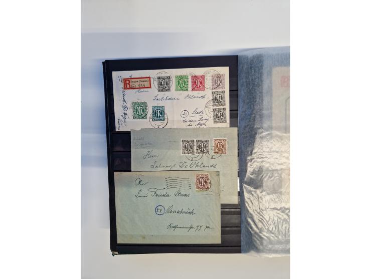 1945/59, postfrische und gestempelte Sammlung ohne SBZ aber mit Saarland mit vielen besseren und kpl. Ausgaben, diversen Brie