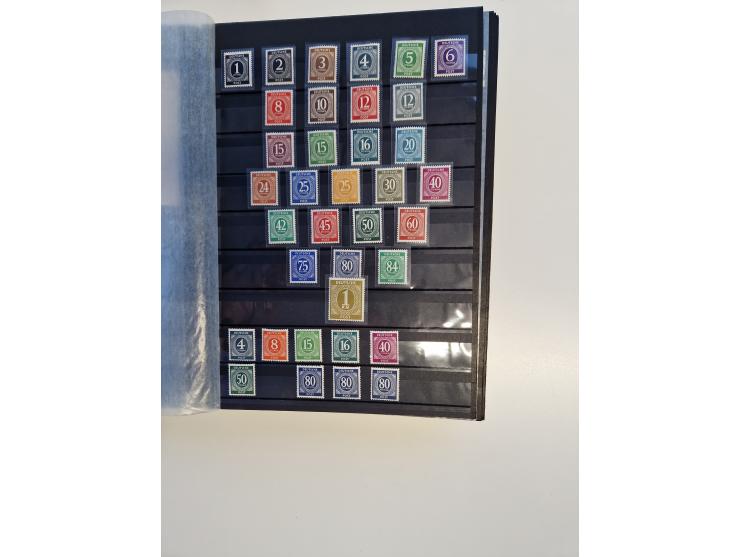 1945/59, postfrische und gestempelte Sammlung ohne SBZ aber mit Saarland mit vielen besseren und kpl. Ausgaben, diversen Brie