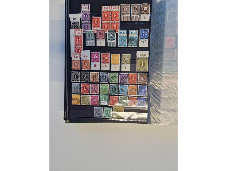 1945/59, postfrische und gestempelte Sammlung ohne SBZ aber mit Saarland mit vielen besseren und kpl. Ausgaben, diversen Brie