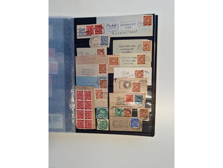 1945/59, postfrische und gestempelte Sammlung ohne SBZ aber mit Saarland mit vielen besseren und kpl. Ausgaben, diversen Brie