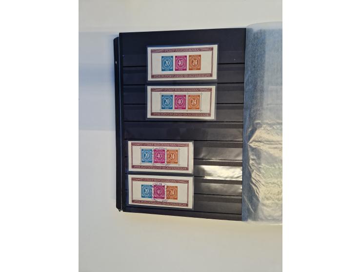 1945/59, postfrische und gestempelte Sammlung ohne SBZ aber mit Saarland mit vielen besseren und kpl. Ausgaben, diversen Brie