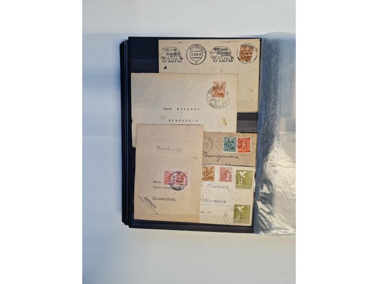 1945/59, postfrische und gestempelte Sammlung ohne SBZ aber mit Saarland mit vielen besseren und kpl. Ausgaben, diversen Brie