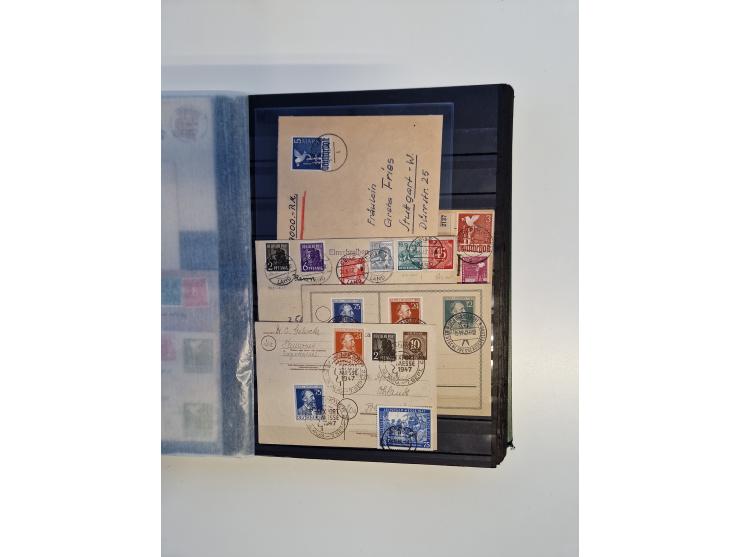 1945/59, postfrische und gestempelte Sammlung ohne SBZ aber mit Saarland mit vielen besseren und kpl. Ausgaben, diversen Brie