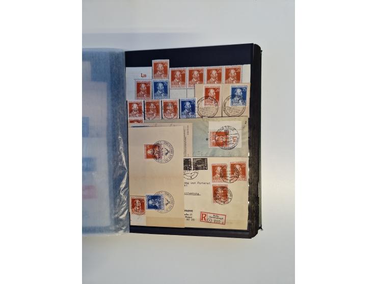 1945/59, postfrische und gestempelte Sammlung ohne SBZ aber mit Saarland mit vielen besseren und kpl. Ausgaben, diversen Brie